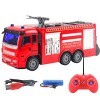 Doherty Camion de pompiers pour enfants de 3 ans, camion de pompiers télécommandé sans fil avec lumières LED