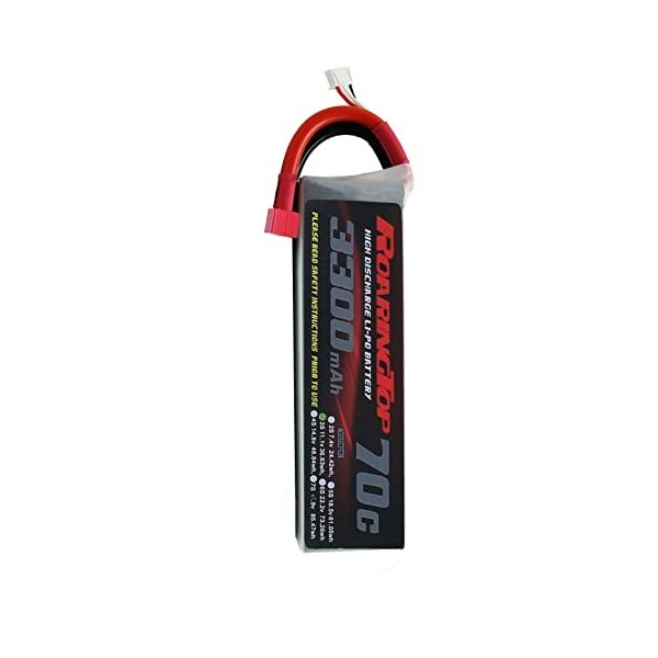 RoaringTop 11,1V 3300mAh 3S 70C RC Batterie Lipo avec raccord Deans pour Voiture RC Bateau RC Camion Heli Avion