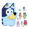 Bluey - Collector Case avec Figures, Boîte de Collection de Chiot 6 Figurines de la série de Dessins pour Enfants et 4 Access