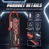 EMEPOVGY Lot de 2 batteries Lipo RC 2S RC 7,4 V 5200 mAh 120 C avec connecteur Deans T pour voiture, bateau, camion, hélicopt