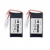 ZYGY Lot de 2 batteries au lithium PH2.0 7,4 V 1000 mAh pour camion SCX24 RC échelle 1:24 SCX24 RC batterie de rechange de vo