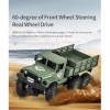 OBEST Camion Militaire 2,4 GHz Tout-Terrain RC 4WD RC Voiture,Jouet Cadeau pour Les Enfants de 6 à 12 Ans