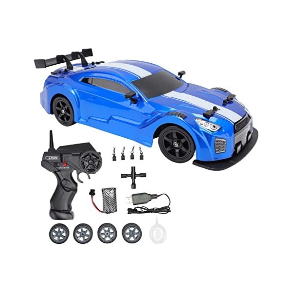 BuyWeek Voiture télécommandée, 1:16 RC Drift Car Toy Simulation Véhicule à  Quatre Roues motrices Voiture de Course avec lumiè