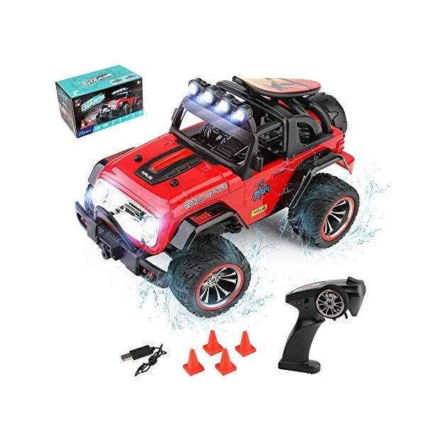 Addshiny Voiture télécommandée pour garçons Filles Cadeaux, Haute Vitesse 4WD 2WD RC Escalade SUV Camion 2,4 GHz 4X4 Tout-Ter