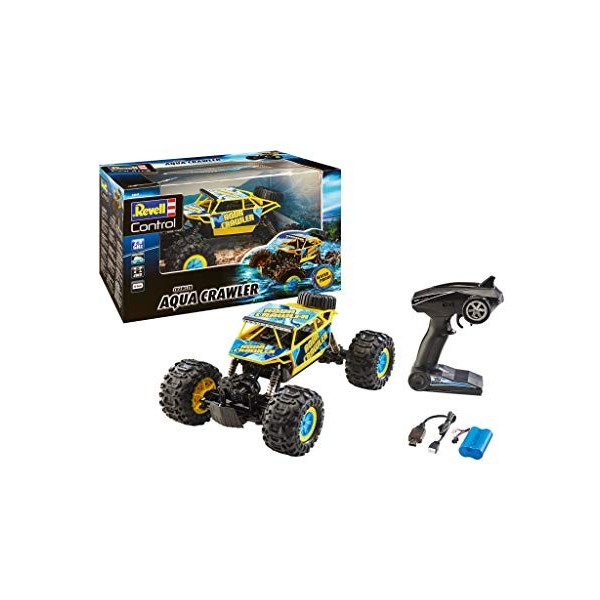 Revell Control 24447-Aqua amphibie radiocommandé-télécommandé Aqua Crawler RC Car, 24447, Multicolore, Grand