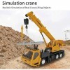 HEBXMF Voitures RC Simulation Camion Grue RC Camion Télécommande Grue 1:24 Construction Véhicule Ingénierie Camion Lourd Grue