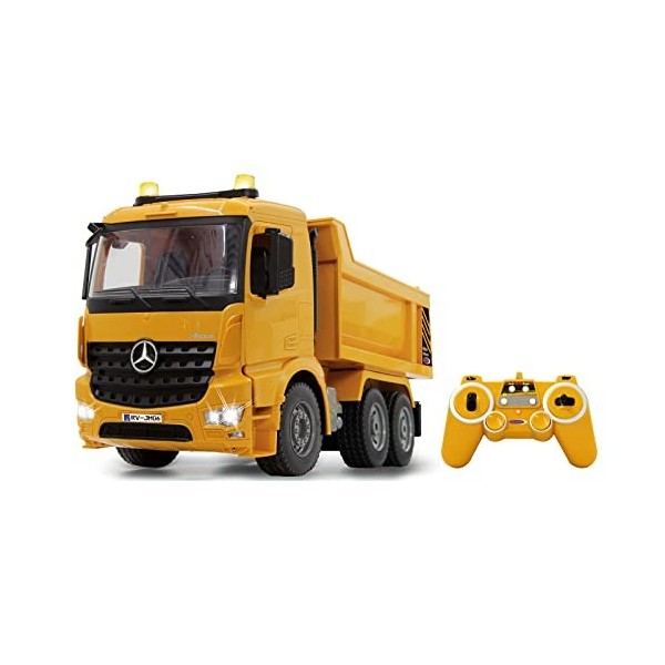 Jamara - 404940 - Basculeur - Mercedes Arocs - 2,4 GHz - Echelle 1/20 - Jaune