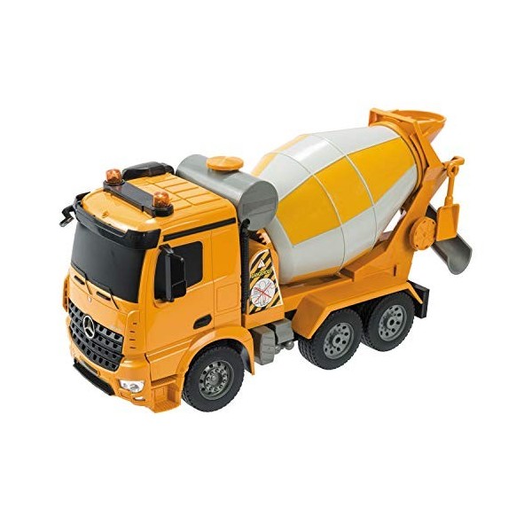 Mondo Motors- Mercedes AROCS betonniere, Camion, Enfants, 63513, Orange, 1:20