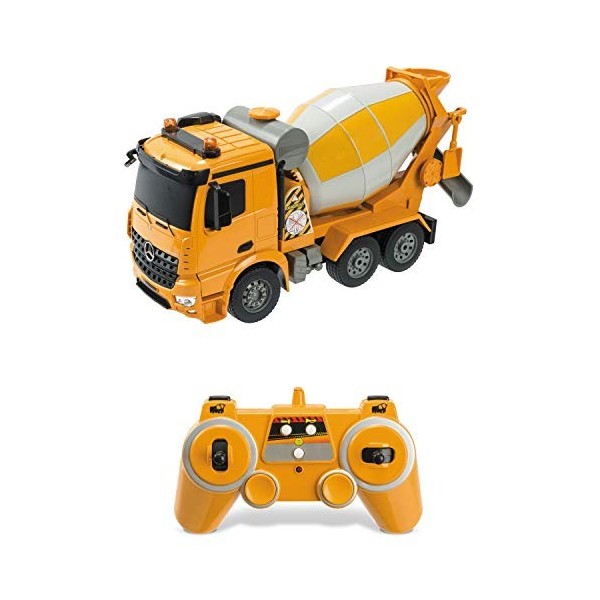 Mondo Motors- Mercedes AROCS betonniere, Camion, Enfants, 63513, Orange, 1:20