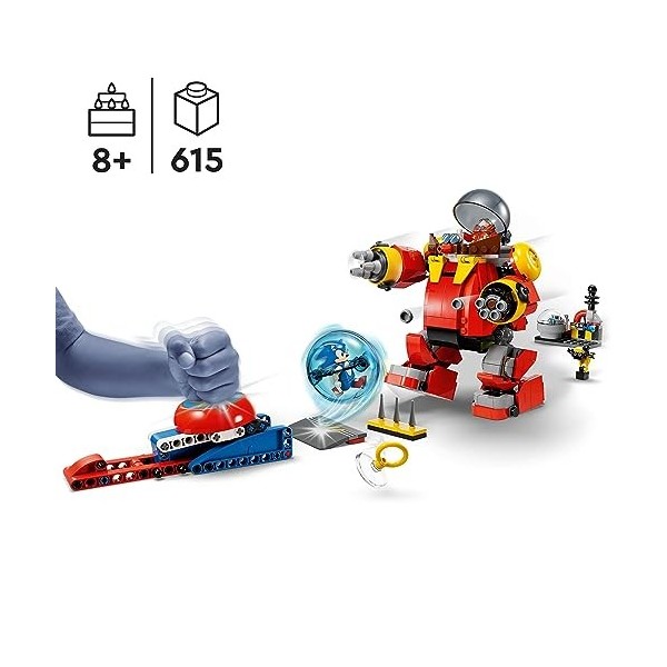 LEGO 76993 Sonic The Hedgehog Sonic Contre Le Death Egg Robot du Dr. Eggman, Jouet pour Enfants, avec Sphère de Vitessse et L