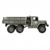 Dilwe Camion Militaire RC, 2.4G Camion Militaire à télécommande Voiture 6WD Off-Road Crawler Jouet Cadeau pour Enfants Adulte