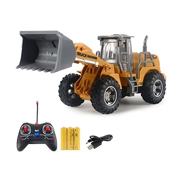 BTSOAR 5 canaux RC Construction Bulldozer Jouet Télécommande Tracteur Camion Chargeur Avant Excavatrice Véhicule Fonctionnell