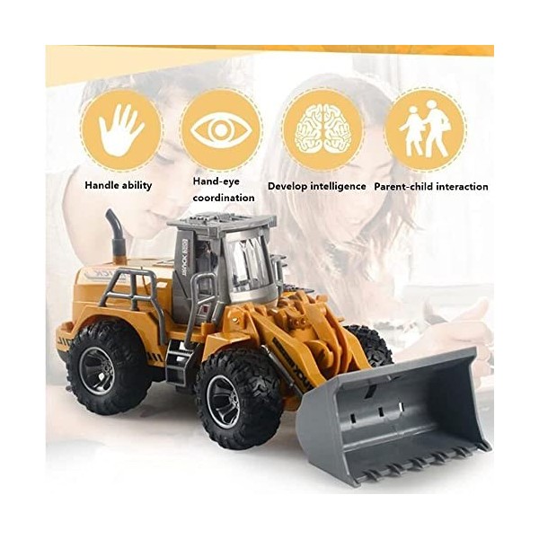 BTSOAR 5 canaux RC Construction Bulldozer Jouet Télécommande Tracteur Camion Chargeur Avant Excavatrice Véhicule Fonctionnell