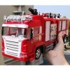 WANIYA1 Grand Camion de Pompiers à Distance, Rc Modèle de Camion Jouet 2.4GHz Rc Ingénierie Véhicule Éau pulvérisation Jouet 