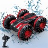 XIAOKEKE RC/Bateau pour Garçons Filles 2.4 Ghz Amphibie Camion Radiocommandé Véhicules De Course Cascadeurs 4WD Étanche Téléc