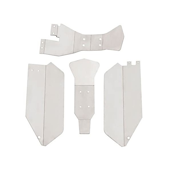 ARZARF Accessoires RC 4 pièces en Acier Inoxydable châssis Armure Plaque de Protection Planche de Protection Poids pour 1/10 