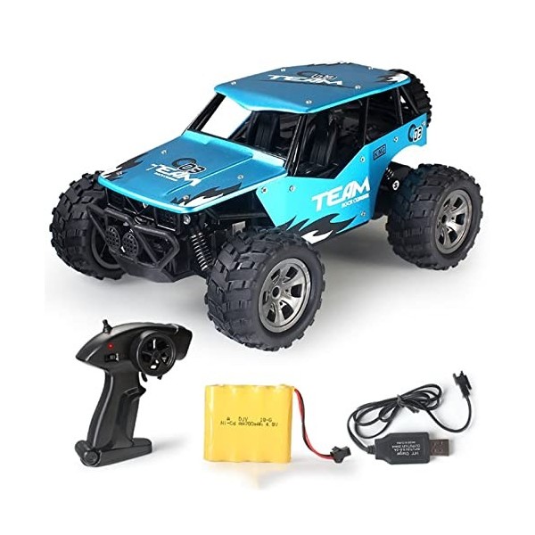 BUNCC Camion Buggy Radiocommandé À Grande Vitesse 2.4Ghz Jouet De Véhicule Électrique En Alliage 1/14, 4 * 4 Voitures Tout-te