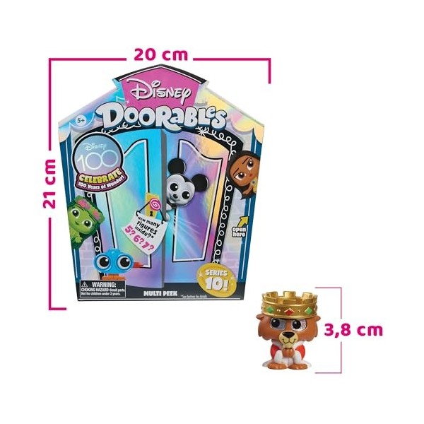 DOORABLES Disney, Coffret Multi Peek avec 5, 6 ou 7 Figurines Surprises, Nouvelle série Disney 100, 80 Personnages à Collecti