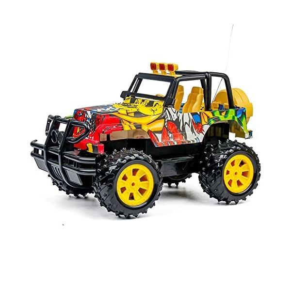 SCOOVY 1/14 Voiture télécommandée Hors Route, Graffiti résistant aux Chutes Rock Crawler RC Truck Outdoor Toys avec lumières 