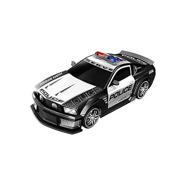 SSBHDM Voiture de sport télécommandée de police RC Cars, véhicule de patrouille télécommandé, avec phares, camion jouet élect