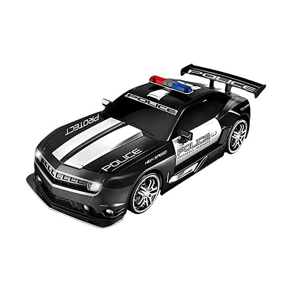 SSBHDM Voiture de sport télécommandée de police RC Cars, véhicule de patrouille télécommandé, avec phares, camion jouet élect