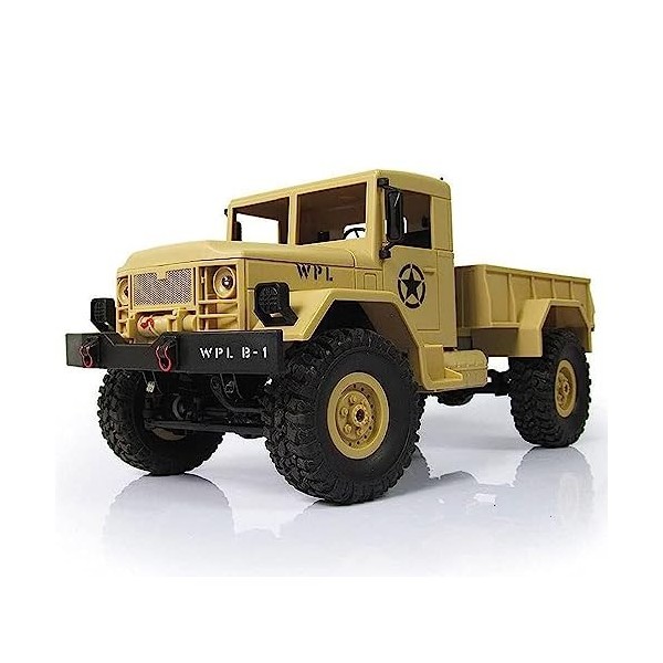 WESTN Voiture RC, Camion Militaire RC Tout Terrain 2,4 GHz avec Phares LED, Camion Militaire Tout-Terrain Électrique RC À Lé