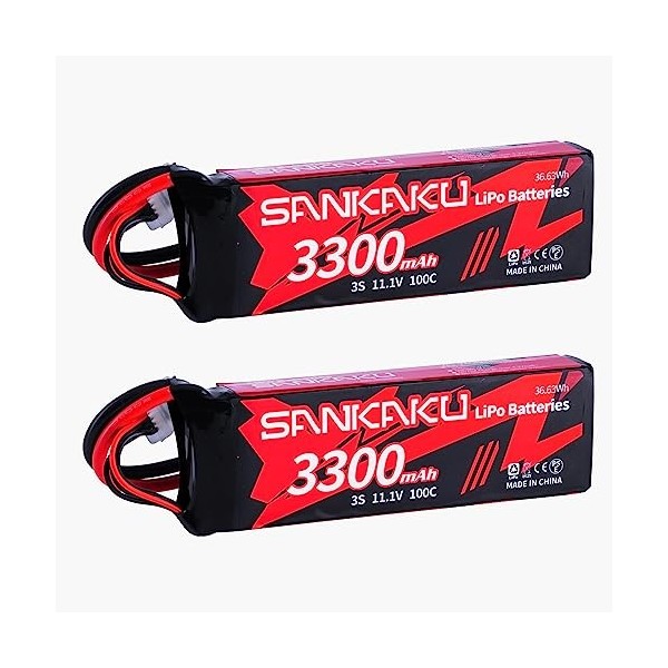 SANKAKU 3300mAh 100C Lipo Batterie 3S 11,1V Connecteur XT60 pour RC Buggy Véhicules Voiture Camion Réservoir Bateau RC Hobby 