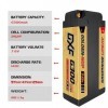 DXF Batterie LiPo courte 2S 7,6 V 140 C 6300 mAh HV Coque rigide dorée NGP RC avec boule de 5 mm vers fiche en T pour voiture