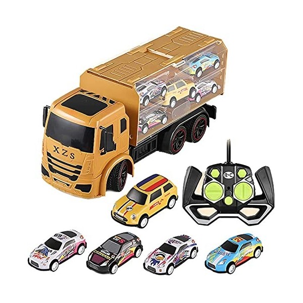 UimimiU Voiture télécommande voiture 6WD RC transport voiture transport voiture camion camion télécommande camion de transpor