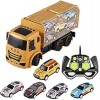 UimimiU Voiture télécommande voiture 6WD RC transport voiture transport voiture camion camion télécommande camion de transpor