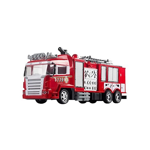 Voiture RC Camion de pompier RC 2.4G Télécommande Camion de pompier Camion de pompier Véhicule de pompier électrique Jet dea