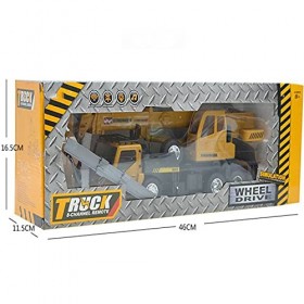 Jouet de grue Rc pour enfants, 1/24 camion-grue télécommandé avec roues Jouet de véhicules de construction à 8 canaux avec lu