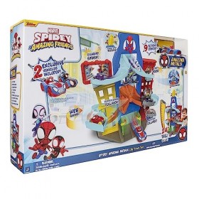 Incroyable Circuit en métal de 61&nbsp;cm Spidey et Ses Amis extraordinaires de Marvel - Deux Voitures Miniatures Exclusives de 7,