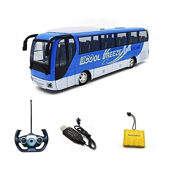 Bus Télécommandé Hylukon 1/30 - Avec Lumières, Musique Et Portes Ouvrantes