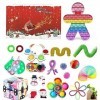 BRAINYTOYS Toy éducatif Sensory Unzip Toy Pop, Stress Relief Pop Bubble Fidget Toys, Advent Calendar 2021 Parent-Child Intera