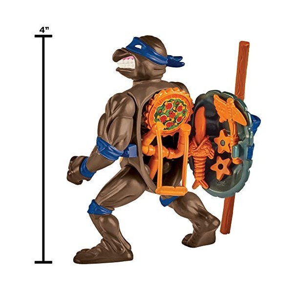 Teenage Mutant Ninja Turtles Figurine de Tortue Donatello Classique avec Coque de Rangement