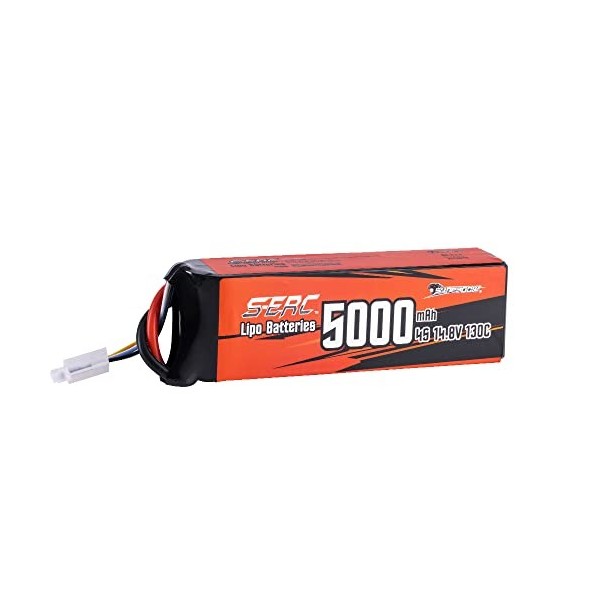 SUNPADOW Batterie Lipo 130C 5000 mAh 4S 14,8 V avec EC5 pour voiture RC Buggy Véhicules Voiture, Camion, Réservoir Bateau, Co