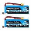 Yowoo Lipo Batterie 3S 3000mAh 100C 11,1V RC Graphène Batterie avec Connecteur XT60 pour RC Avion Hélicoptère Voiture Camion 