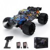 Rhybor Voiture Telecommandé 40 Km/h 1:16 RC Monster Truck 2.4 GHz Voiture Radiocommandée RC Buggy Car 4WD Deux Piles 40 Minut