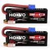 HOOVO 2S Batterie LiPo 7,4V 7200mAh 80C RC Batterie Étui Rigide avec Prise EC5 Batterie de Remplacement pour Voiture RC Camio