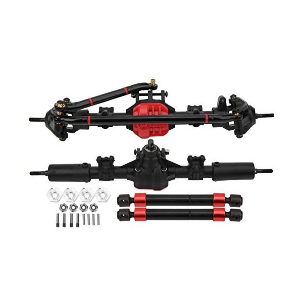 Arbre dentraînement de voiture RC, arbre dessieu avant arrière 2 pièces avec dents dengrenage 38T / 15T, arbre dentraînem