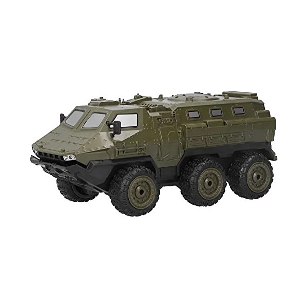 Alomejor Voitures RC, Camion Militaire RC à Léchelle 1/16, Camion de Larmée de la Voiture Blindée de Larmée Télécommandée 