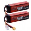 Sunpadow Batterie LiPo 11,1 V 3S 5600 mAh 70 C avec connecteur XT60 pour véhicules RC - Pour véhicules RC - Réservoir de cami