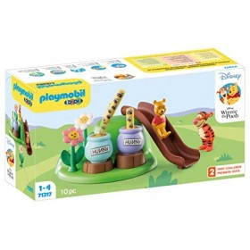 PLAYMOBIL 1.2.3 71317 Winnie lourson et Tigrou avec Jardin dabeilles- pour Les Tout-Petits 18-36 Mois - PLAYMOBIL 1.2.3 - D