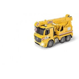 Carson 500907666 1:20 MB Arocs Camion-Grue 100% RTR - Véhicule télécommandé, Camion avec Fonctions Son et lumière, Batteries 