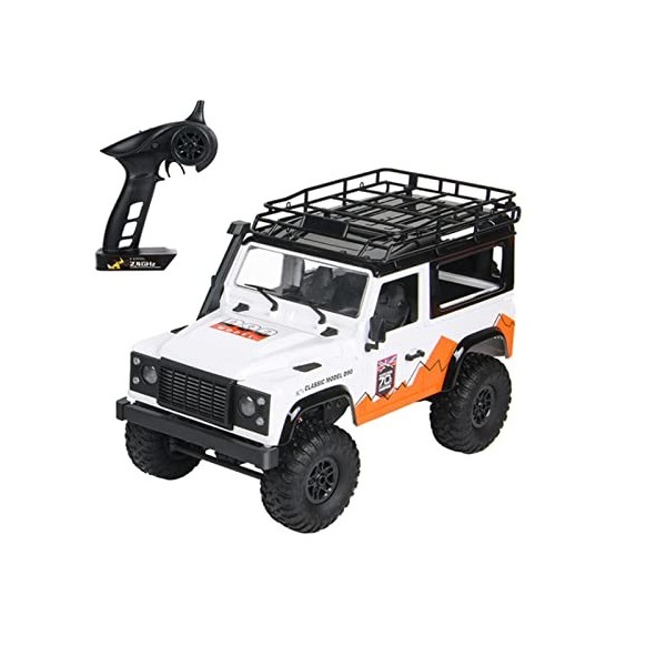 Goolsky MN99 RC Crawler 2.4Ghz 1/12 Hors Route Camions Brushed 4WD Voiture Tout-Terrain DEscalade,1 Batterie de Grande Capac