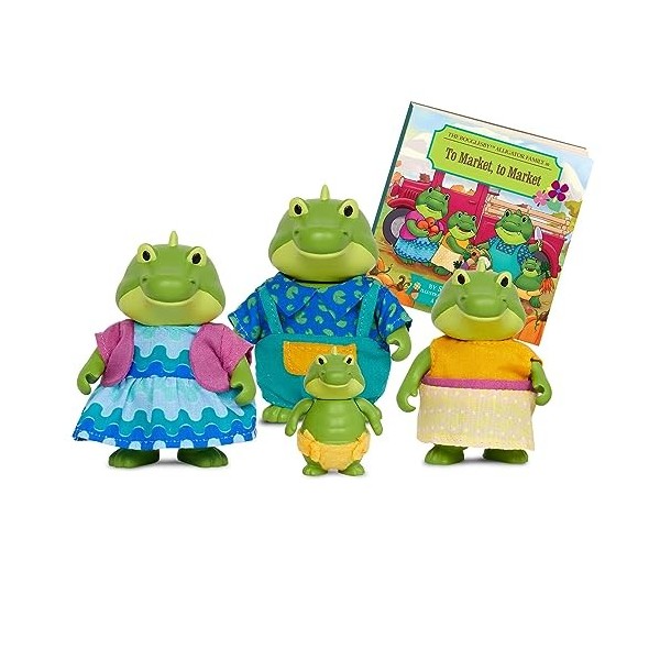 Lil Woodzeez – Lil Woodzeez – Animal Figurine Set – Alligator Family – Changeable Clothes – Kids 3 Years + – Bogglesby Alli