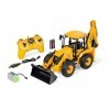 Carson 500907668 1:20 Tracto-Pelle JCB 2.4G 100% RTR - Véhicule de Chantier télécommandé pour Les Enfants à partir de 8 Ans, 