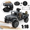 2.4Ghz RC Trucks Voiture télécommandée avec caméra Wi-FI HD, Véhicule Tout-Terrain Tout-Terrain à léchelle 1/16 RC Crawler, 