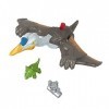 Imaginext Le Monde D’Après Coffret Quetzalcoatlus, Figurines Dinosaure avec Battement D’Ailes, Tricératops Et Accessoire, Jou